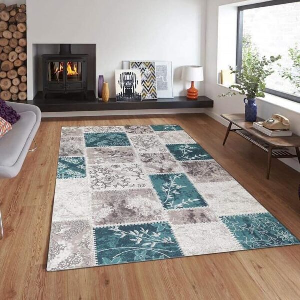 tepih za dnevnu sobu grancice tirkiz slika 1 600x600 1